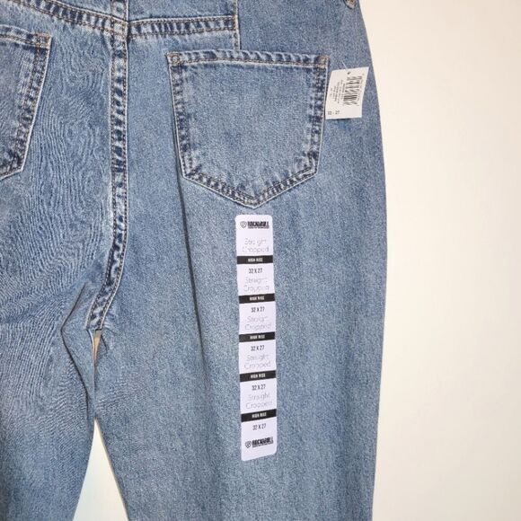 New Rock & Roll High Rise Straight Cropped Jeans 32 - Picture 7 of 14